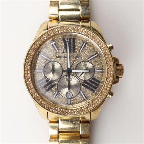 michael kors crystal chronograph watch|Michael Kors iced out watch.